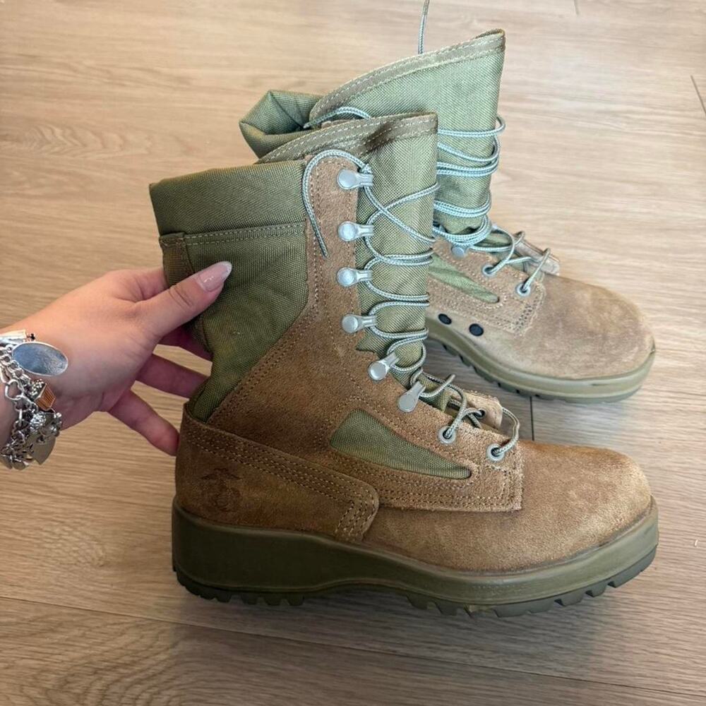Belleville tan and khaki boots